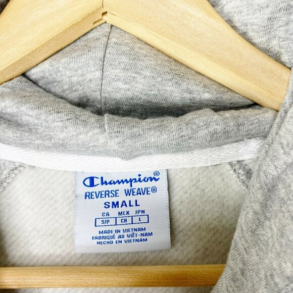 CHAMPION Dress Womens Size Small Reverse Weave Hoodie Gray Pullover Sweatshirt - Picture 3 of 4